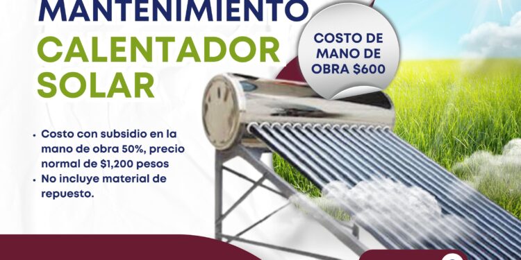 Ofrece Ayuntamiento de Ixtenco mantenimiento a calentadores solares con subsidio.