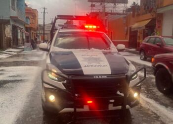 Inicia PC recorrido de daños tras tormenta en Huamantla.