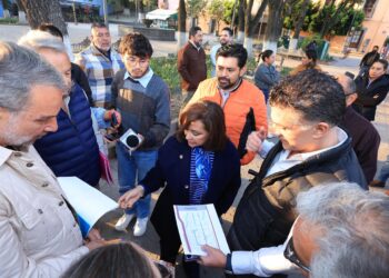 Recorre gobernadora  capital de Tlaxcala para definir plan de mejoramiento de fachadas