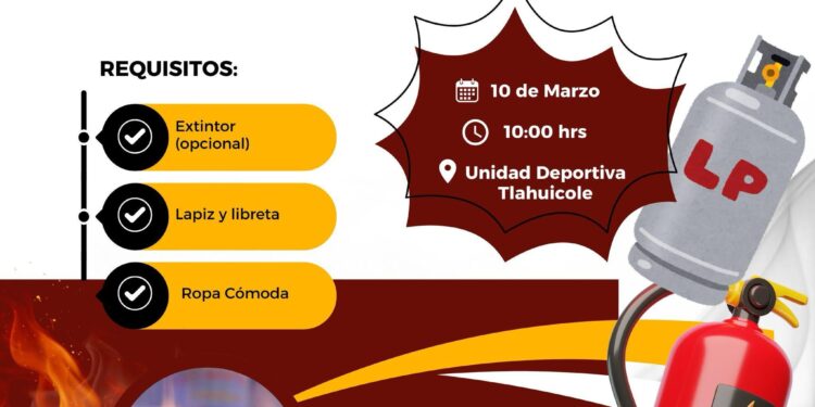 Ixtenco fortalece la seguridad con curso de manejo de extintores y gas LP.