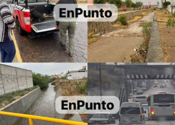 Fuerte lluvia sorprende a Huamantla y dejandoja algunos estragos.
