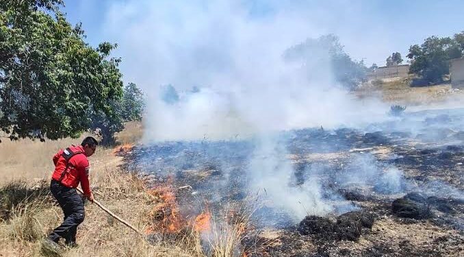 De enero a la fecha ha atendido PC más 100 incendios en Huamantla.