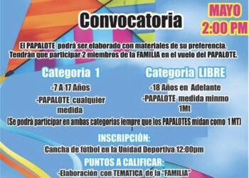 Invitan a participar en el evento “Volando papalotes”.