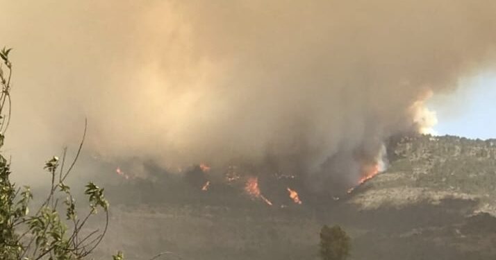 ¡Incontrolable! Fuerte incendio arrasa con hectáreas en Atltzayanca.