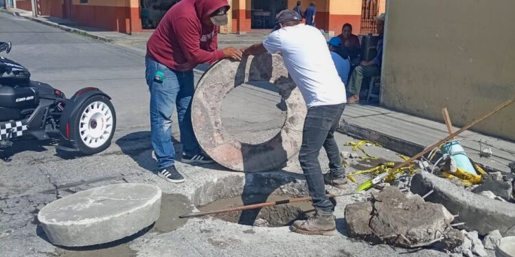 Da CAPAMH mantenimiento a la infraestructura urbana para beneficio de las familias huamantlecas