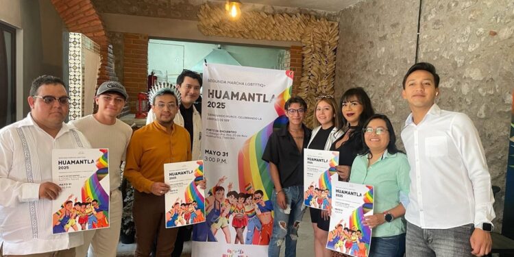 Presentan actividades de la segunda marcha LGBTTTIQ+ en Huamantla.