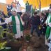 Colocan la primera piedra de la Casa Parroquial en San José Xicotenctal en Huamantla. 