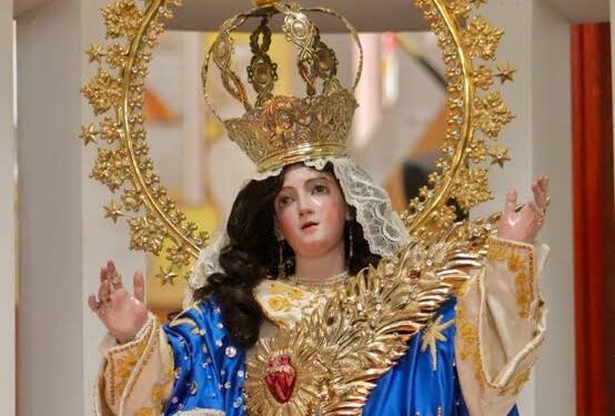 Inicia restauración de la imagen de la Virgen de la Caridad en Huamantla.