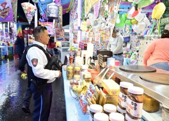 GOBIERNO DE HUAMANTLA REFUERZA LA SEGURIDAD EN SAN ANTONIO DURANTE LAS TRADICIONALES TRECENAS