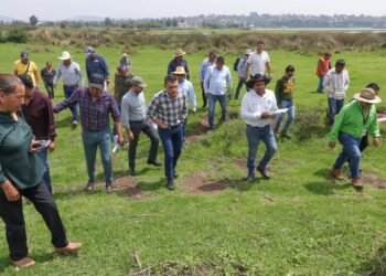 Supervisa presidente Alfonso Sánchez avances del proyecto de recuperación de la Laguna de Acuitlapilco