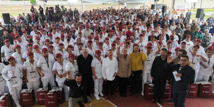 Suscriben Secretaría de Bienestar y el ISSSTE convenio para Salud Casa porCasa; Presidenta de México firma como testigo