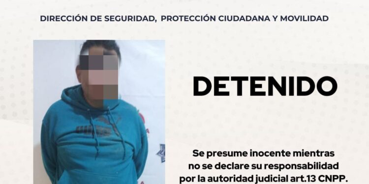 DETIENE POLICÍA MUNICIPAL DE TLAXCALA A PRESUNTO AGRESOR ARMADO