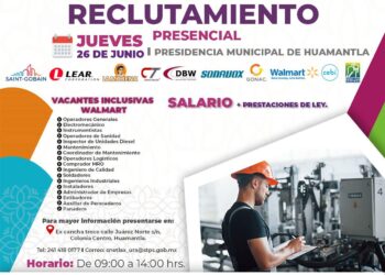GOBIERNO MUNICIPAL DE HUAMANTLA INVITA A LA CIUDADANÍA A PARTICIPAR EN EL RECLUTAMIENTO PRESENCIAL ESTE 26 DE JUNIO