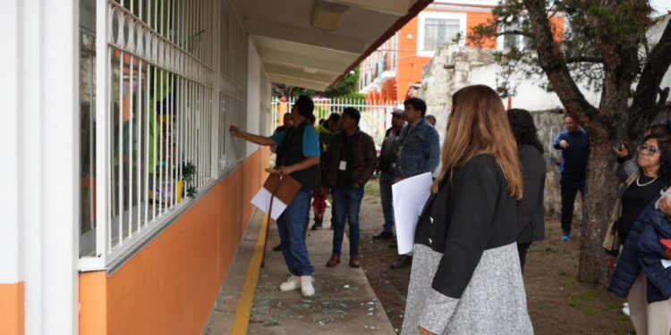 Descartan daños estructurales en preescolar “María Montessori”, en Totolac