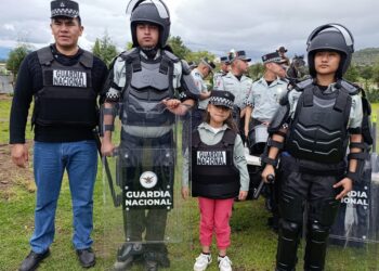 Guardia Nacional celebra Sexto Aniversario con cabalgata y exhibiciones en Santa María Capulac, Tetla.