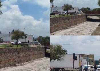 Derriba tráiler cámaras de seguridad en Huamantla. 