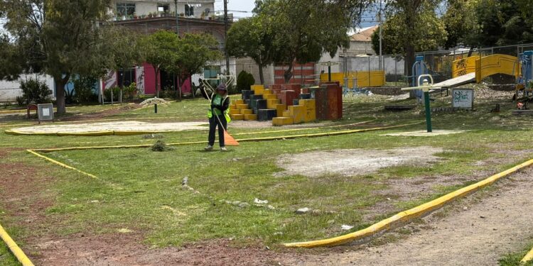 Realizan jornada de limpieza en el parque de “La montaña” en Huamantla. 