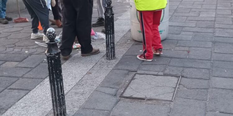 CAPAMH y Servicios Públicos refuerzan acciones de limpieza para mantener limpio el Pueblo Mágico de Huamantla