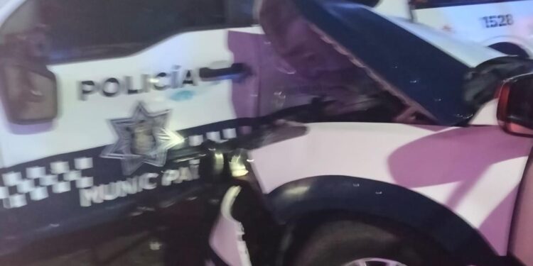 Accidente vehicular involucra a dos patrullas municipales en cumplimiento de su deber