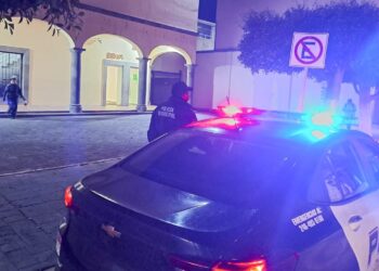 REFUERZA POLICÍA CAPITALINA VIGILANCIA EN ZONA BANCARIA DE TLAXCALA PARA PREVENIR DELITOS