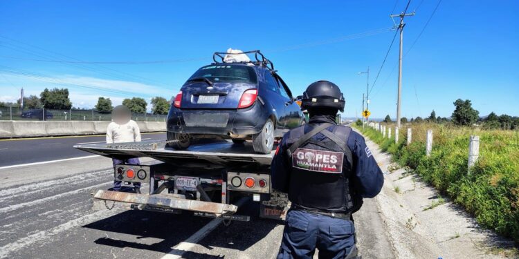 Detienen a presunto asaltante y recuperan vehículo robado tras operativo en Huamantla
