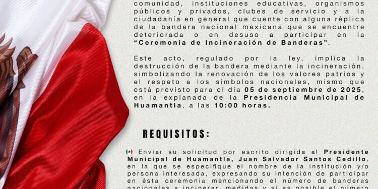 Huamantla prepara Ceremonia de Incineración de Banderas