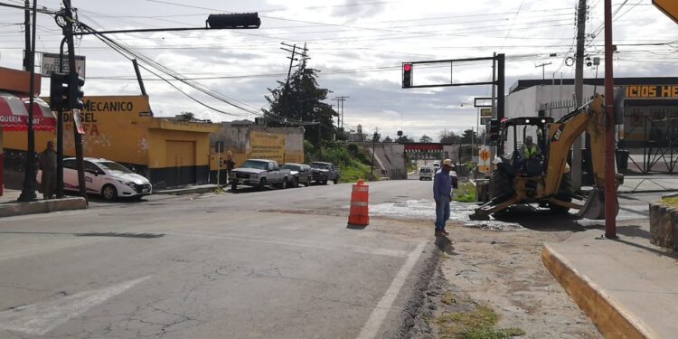 Cierre temporal de vialidad por trabajos de mejora en la red hidráulica en Huamantla