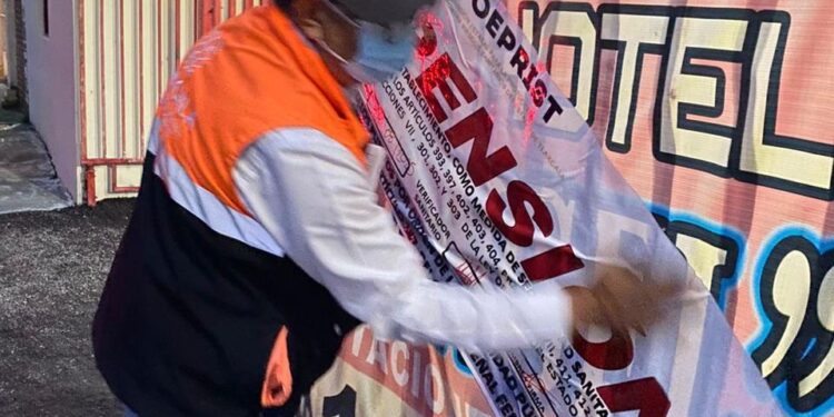 Realiza coeprist operativo de verificación en hoteles y moteles de cinco municipios