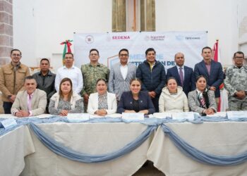 El presidente municipal de Tlaxcala, Alfonso Sánchez García, participó en la Mesa de Construcción de Paz y Seguridad