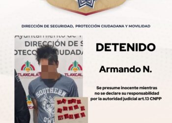 POLICÍA DE LA CAPITAL FRENA ACTIVIDADES ILÍCITAS CONTRA LA SALUD EN LA LOMA XICOHTÉNCATL Y DETIENE A UN HOMBRE