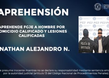 Aprehende FGJE a hombre por homicidio calificado y lesiones calificadas