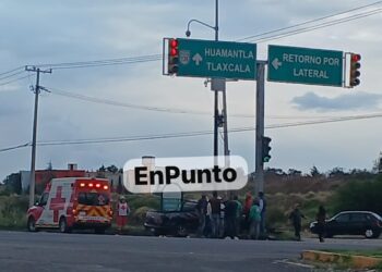 Choque entre dos unidades deja varios lesionado en Huamantla.
