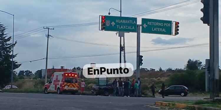 Choque entre dos unidades deja varios lesionado en Huamantla.