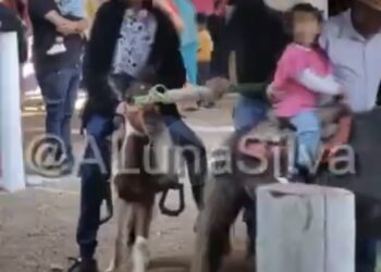 Animalistas evidencian maltrato animal en la feria de Tlaxcala.