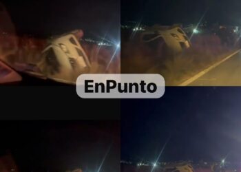 Volcadura en Huamantla, solo deja daños materiales