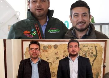 Relevo en la administración municipal de Huamantla entre Andrés Carmona y Armando Rosete Díaz.